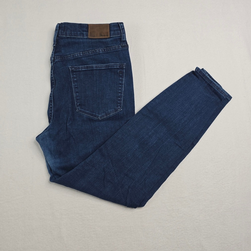 Madewell 10" High Riser‎ Skinny Jeans Womens Size 32 Dark Wash Denim FLAWS